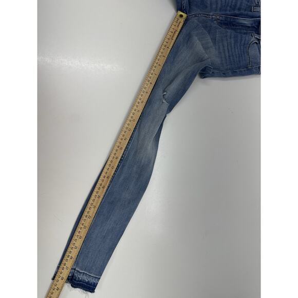 Hollister Women Jeans Size 00 Reg Ultra HighRise Extreme Skinny Distressed Denim - Picture 9 of 11